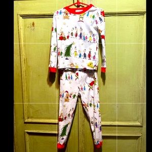 Pottery Barn Kids Dr. Seuss’s The Grinch Tight Fit Pajama Set Size 4 Unisex